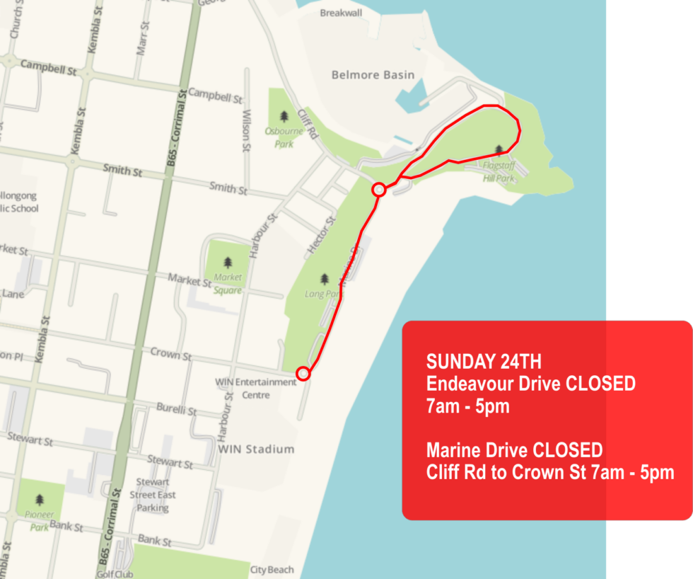 ROAD CLOSURES RIDE WOLLONGONG